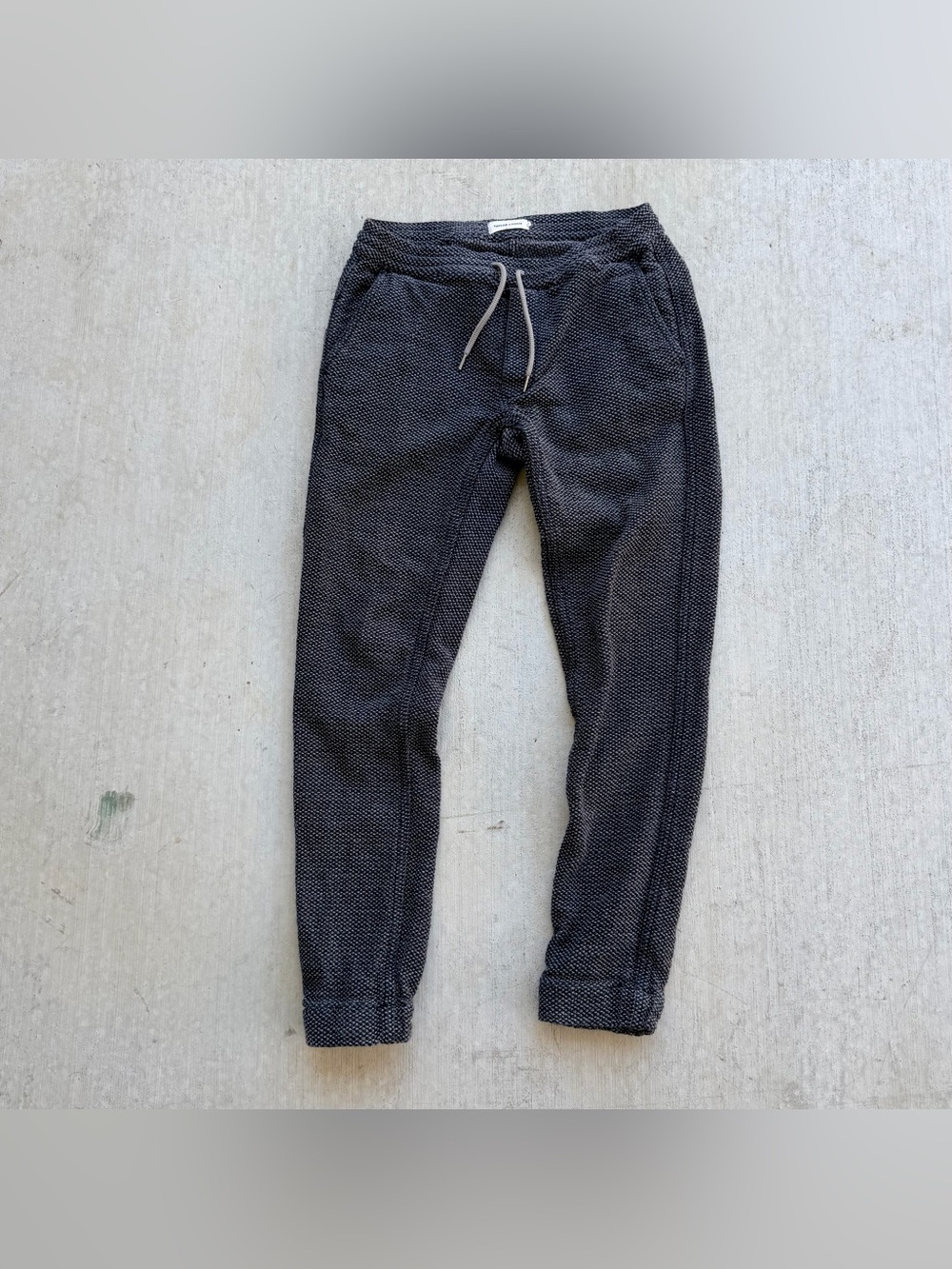 Taylor Stitch Apres Pants Sweatpants Mens XS Charcoal Sashiko Gray